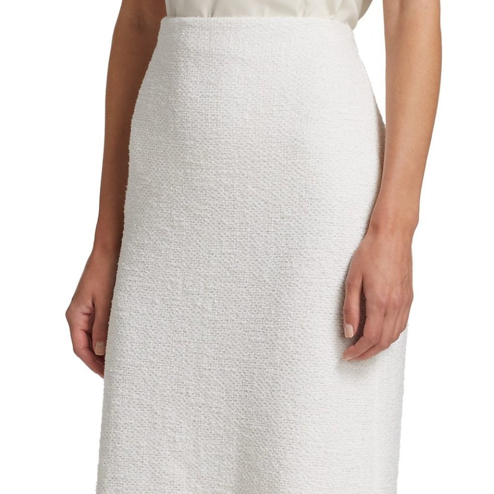 St. John Bouclé Tweed Knit Skirt